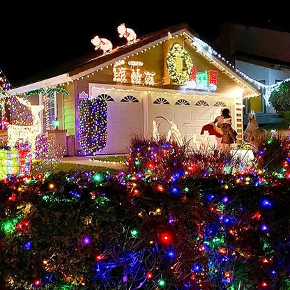 TW SHINE Multi-Colored Christmas Lights, 4 Pack Total 120FT 600 Count Incandescent Mini Tree String Lights, Waterproof Christmas Decorations for Outdoor Indoor Xmas Patio Home Party Garden Yard Decor