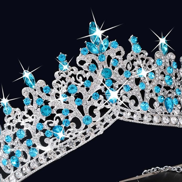 Kamirola Tiaras and Crowns for Women,Tiaras Earrings Necklace, Crystal Bridal Jewelry Set, Costume Party Halloween Prom Pageant Jewelry for Women TR80
