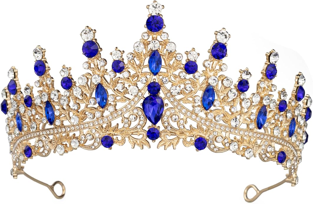 Tiaras and Crowns for Women Crystal Princess Tiaras Rhinestone Queen Crowns For Wedding Bridal Birthday Prom Pageant Party (Tiara 100)