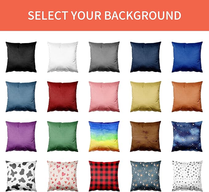 Easycosy Custom Pillow with Picture & Text, Two-Sides Velvet Customized Photo Pillowcase, 26"x26" Personalized Pillow Cover with Photo, Custom Love Keepsake Gifts (No Pillow Insert)