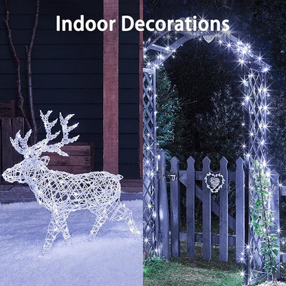 4 Pack White Fairy Lights Battery Operated with Remote, Waterproof 20FT 60LED Cuttable Twinkle Lights with Timer Indoor Outdoor, String Light for Bedroom, Classroom, Wedding, DIY, Christmas Décor