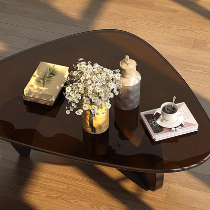 Coffee Table for Living Room Mid Century Modern Center Small Table, Black Brown(45 Inch)