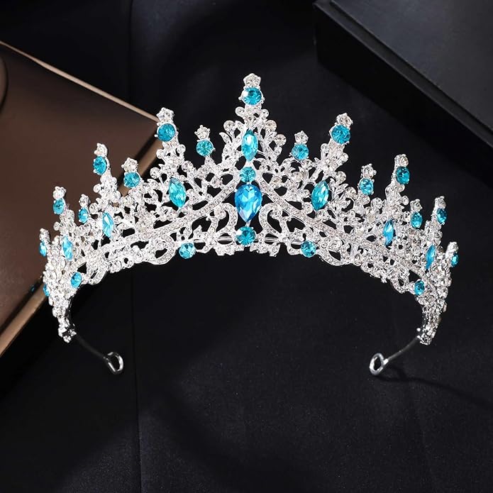 Kamirola Tiaras and Crowns for Women,Tiaras Earrings Necklace, Crystal Bridal Jewelry Set (TR48)