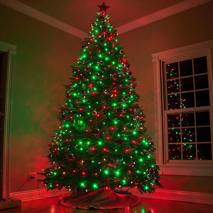 TW SHINE Christmas Lights, 200 LED 66FT Outdoor Christmas Lights Plug in with 8 Modes, Waterproof Light Outdoor, Indoor Xmas Decorations for Party Yard House Decor, Red and Green