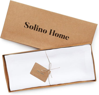 Solino Home Linen White Table Runner 144 Inches Long - 100% Pure Linen Extra Long Table Runner 14 x 144 Inch for Fall, Autumn, Winter, Holiday, Christmas, New Year - Fete