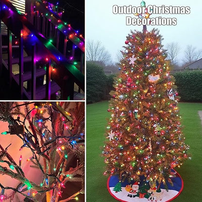 HISHINY Christmas Lights 100 Count Multicolor Christmas Tree String Lights with Green Wire for Outdoor Indoor Christmas Decorations Wedding Decorations Valentines Day Decor,UL Certified (21feet)