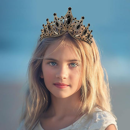 TAROSE Silver Tiaras for Women and Girls, Crystal Gold Crowns for Women, Hair Accessories for Bride/Halloween/Prom/Birthday