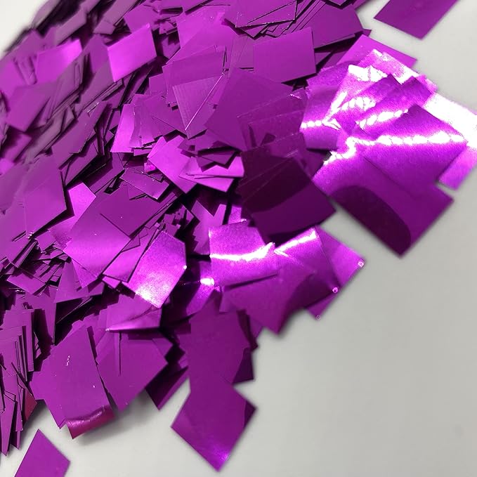 Ultimate Confetti, Fluttering Pink Mylar Shiny Foil Metallic Confetti Squares - Lightweight and Slow-Falling Party Confetti for Cannon and Launcher Use - Best for Celebrations - 1 lb, 16 oz