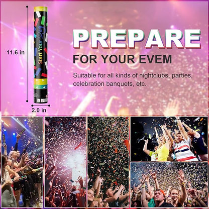 5 Pack 15 Inch Confetti Poppers – Multicolor Biodegradable Confetti Cannons for Wedding, Birthday, Graduation, Christmas, New Year – Party Poppers Confetti Shooters for Indoor & Outdoor Celebrations