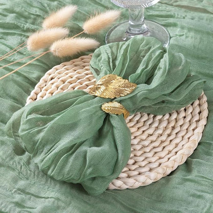 Socomi Green Cheesecloth Napkins Sage Fall Thanksgiving Cheese Cloths Gauze Set of 10 Boho Washable Dinner Table Napkins for Wedding Party Baby Shower Birthday Party Decor