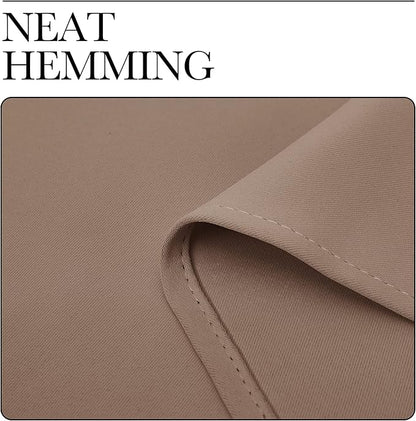 NICETOWN Light Reducing Grommet Curtains - Tripe Woven Textured Soft Curtain Panels for Living Room Window Treatment Drapes (2 Panels, W42 x L95, Cappuccino)
