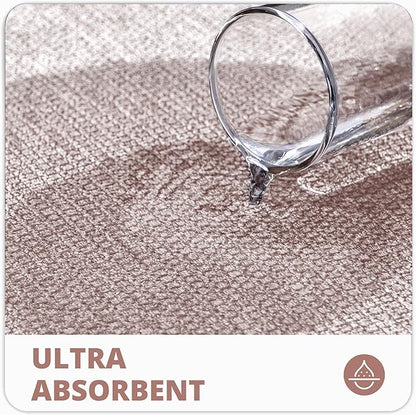 Toilet Rugs U Shaped Bathroom Rug,Machine Washable Non Slip Quick Dry Super Absorbent Ultra Thin Toilet Mats for Bathroom Toilet.Beige,1'8"x2'(20x24inch)