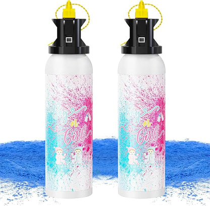 Large Gender Reveal Fire Extinguisher Color Blasters: 2 Pcs Blue Blaster Only for Baby Boy with Blue Smoke suitable for Gender Reveal Party Decorations (blue)
