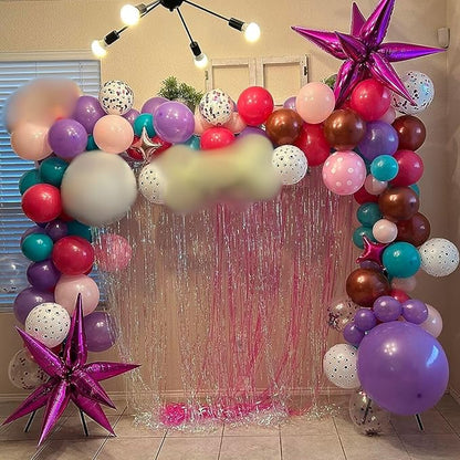 Dog Paw Balloons Set 60 Pcs 12 Inch Pink Purple Blue Balloons Puppy Paw Print Polka Dot Balloon Hot Pink Purple Teal Blue Turquoise Balloon for Kids Girls Baby Shower Birthday Party Decorations