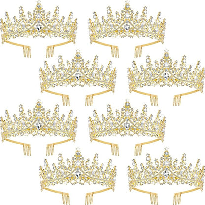 Tiaras and Crowns for Women Princess Crystal Tiara Crown with Comb Rhinestone Hair Accessories