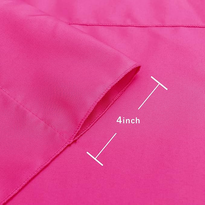 Hiasan Fuchsia Backdrop Curtains for Parties, Polyester Photography Backdrop Drapes for Family Gatherings, Wedding Decorations, 5ftx10ft, Set of 2 Panels