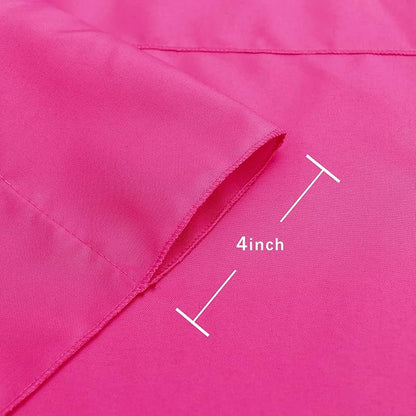 Hiasan Fuchsia Backdrop Curtains for Parties, Polyester Photography Backdrop Drapes for Family Gatherings, Wedding Decorations, 5ftx10ft, Set of 2 Panels