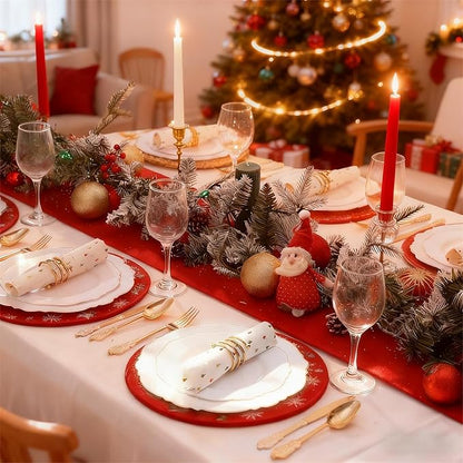 WDF 200 Pieces Gold Plastic Silverware Disposable - 50 Guests Heavy Duty Thanksgiving Gold Plastic Cutlery - Disposable Utensils Includes 100 Forks, 50 Spoons, 50 Knives Perfect for Party/Weeding