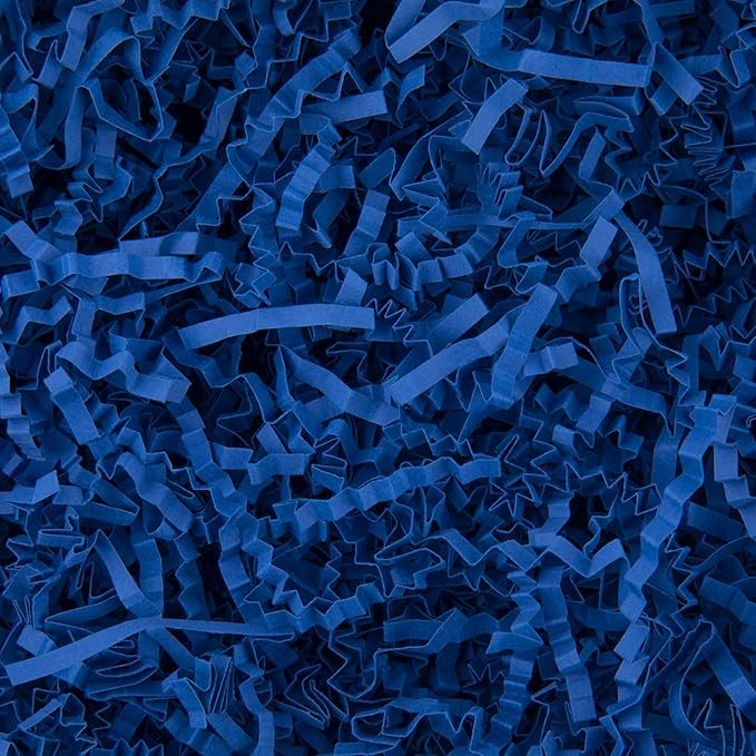 Caleihd 1/2 LB Crinkle Cut Paper Shredded Filler Paper for Gift Baskets Gift Box Confetti Paper Shreds Decoration Stuffing for Birthday, Weddings, Anniversaries, Christmas Wrapping Navy Blue