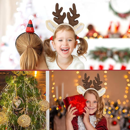 DIVINA VITAE Christmas Reindeer Antlers Headband Cute Antler Headband Headpiece Womens Deer Antlers Costume