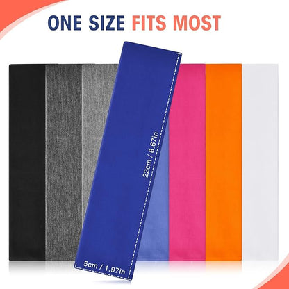 Hotop 20 Pcs Sport Stretchy Headbands for Girls Women Non Slip Soft Fabric Elastic Headband Bulk for Yoga DIY Team Gifts