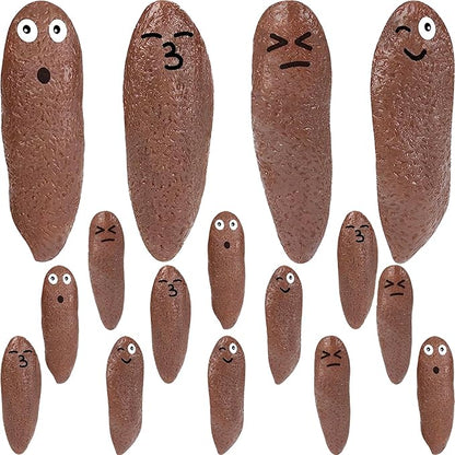 Poop Slingshot 12pcs Fake Poop Toys for Kids Stocking Stuffers, Funny Gag Gifts Bulk Party Favors Game Prizes, Sticky Poo Emotion Fidget Toys for Kids Age 3-5-7 4-8-12 Year Old Boys Girls Teens Adults