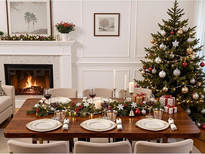 Nervure 350PCS Ivory Plastic Plates - Ivory Gold Plastic Dinnerware Sets for 50 Guests - 100 Gold Disposable Plates, 50 Pre Rolled Silverware Sets, 50 Cups Perfect for Wedding & Thanksgiving