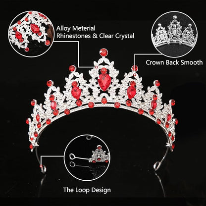Kamirola - Queen Crown and Tiaras Princess Crown for Women and Girls Crystal Headbands for Bridal, Princess for Wedding and Party（01）