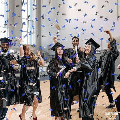 KatchOn, Blue and Black 2025 Confetti - Pack of 500 | Graduation Confetti Class of 2025, Blue Graduation Decorations 2025 | Grad Party Supplies, Grad Party Decorations 2025 | Prom Decorations 2025