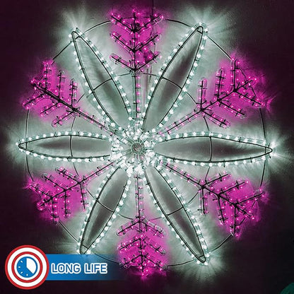 Russell Decor 100ft/30m Led Rope Lights Lamps Kit Indoor Outdoor Decorative Lighting for Party Wedding Valentine's Day Backyard Patio Deck Bright Flexible String Tube Lights Waterproof- Pink