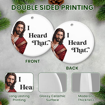 FLAGWIX Christmas Funny Gifts for Women Men - Ceramic Christmas Ornaments 2025 for Tree Decorations - White Elephant Gifts for Adult, Funny Ornament Ideas, Stocking Stuffers Gift for Men Women