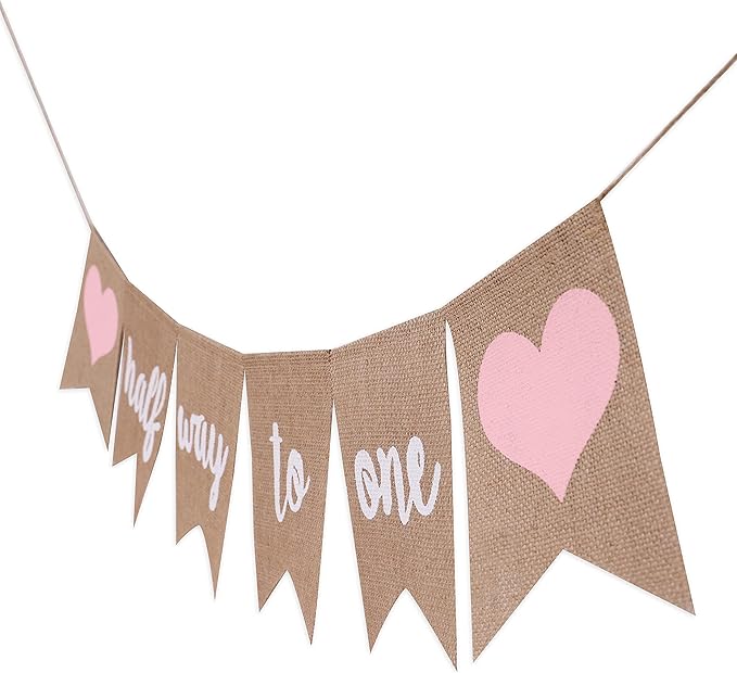Half Birthday Banner - Its My 1/2 Birthday, Decorations, Burlap Banner, 6 Month Photo Prop, Best Party Supplies