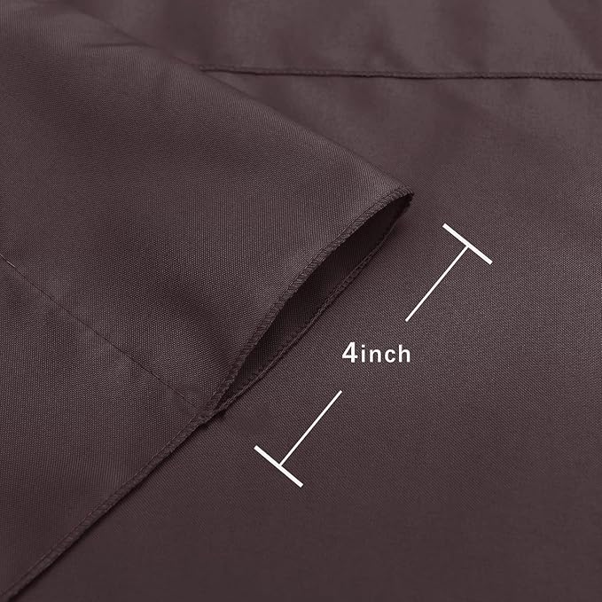 Hiasan Brown Backdrop Curtains for Parties, Polyester Photography Backdrop Drapes for Family Gatherings, Wedding Decorations, 5ftx10ft, Set of 2 Panels