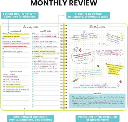 Monthly Planner 2026-2027, 2 Year Months Calendar Planner 2026-2027, Runs from January 2026 - Decembe 2027, 7" x 10", 24 Months, Perfect for School Office Home Planning - Lemon Yellow