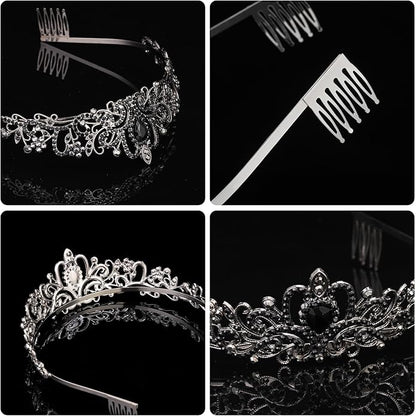 Princess Crown for Women, Crystal Queen Tiaras for Girls Bridal Hair Accessories Gifts for Birthday Wedding Prom, Bridal Party, Pageant, Halloween Christmas Costume