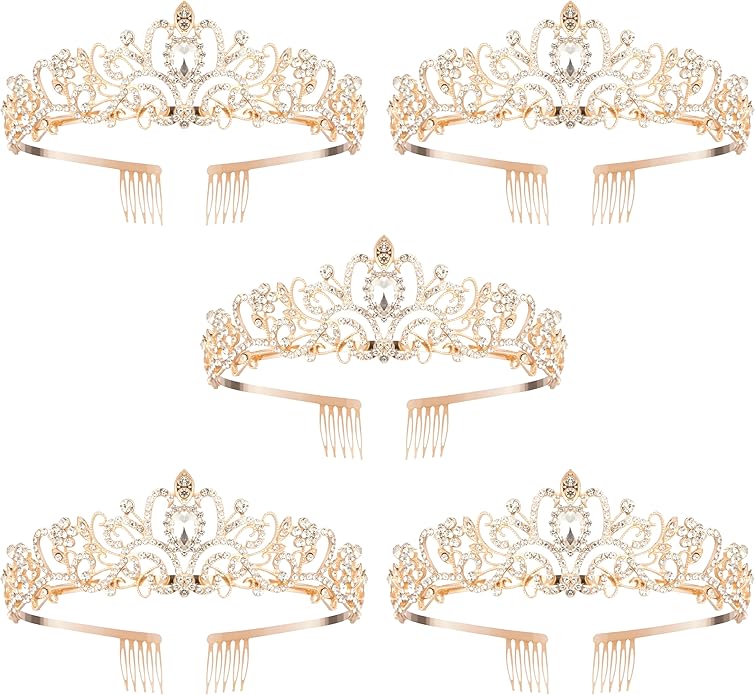 Princess Crown for Women, Crystal Queen Tiaras for Girls Bridal Hair Accessories Gifts for Birthday Wedding Prom, Bridal Party, Pageant, Halloween Christmas Costume