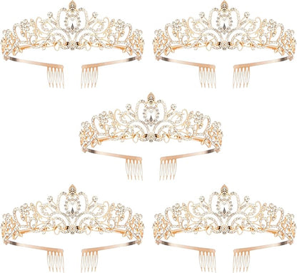 Princess Crown for Women, Crystal Queen Tiaras for Girls Bridal Hair Accessories Gifts for Birthday Wedding Prom, Bridal Party, Pageant, Halloween Christmas Costume