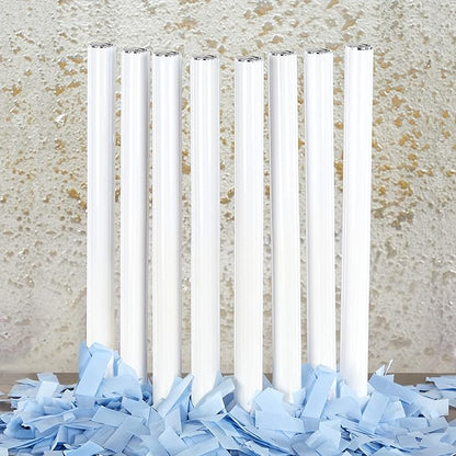 Ultimate Confetti Wand 14 inch Confetti Launcher Wand, Baby Blue, 8 Pack - Great for Parties, Weddings and Events Tissue, Metallic and Biodegradable Options
