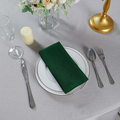 Cloth Napkins 20x20 inch Washable Polyester Dinner Napkins Soft Table Napkins for Wedding Party Dining Banquet(Hunter,25PCS)