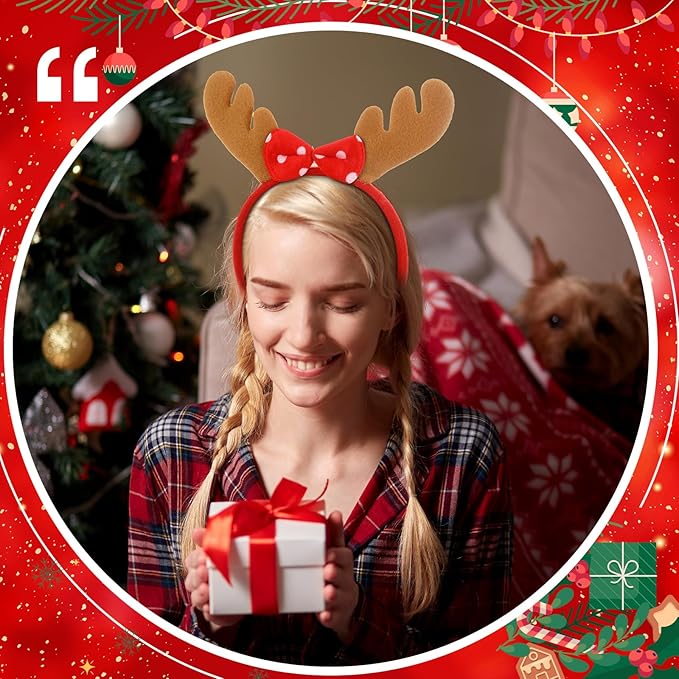 Christmas Headbands and Costume Headwear, Assorted Design Christmas Head Toppers Party Supplies