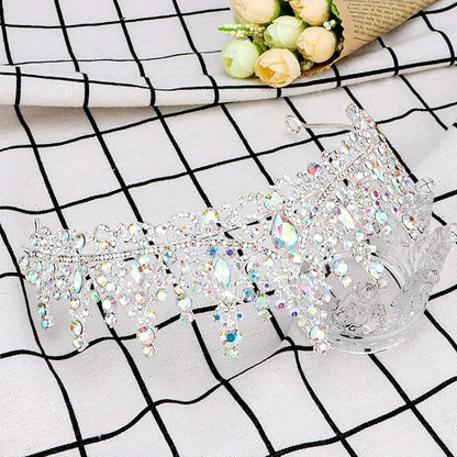 COCIDE Silver Tiara and Crown for Women Crystal Queen Crowns Princess Rhinestone Tiaras for Girl Bride Wedding Hair Accessories for Bridal Birthday Party Prom Halloween Costume Cosplay