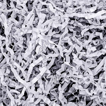 VGOODALL 2LB White Crinkle Paper Filler, Shredded Confetti Paper for Gift Basket Filling Wedding Anniversary Party Gift Box Filler Stuffing