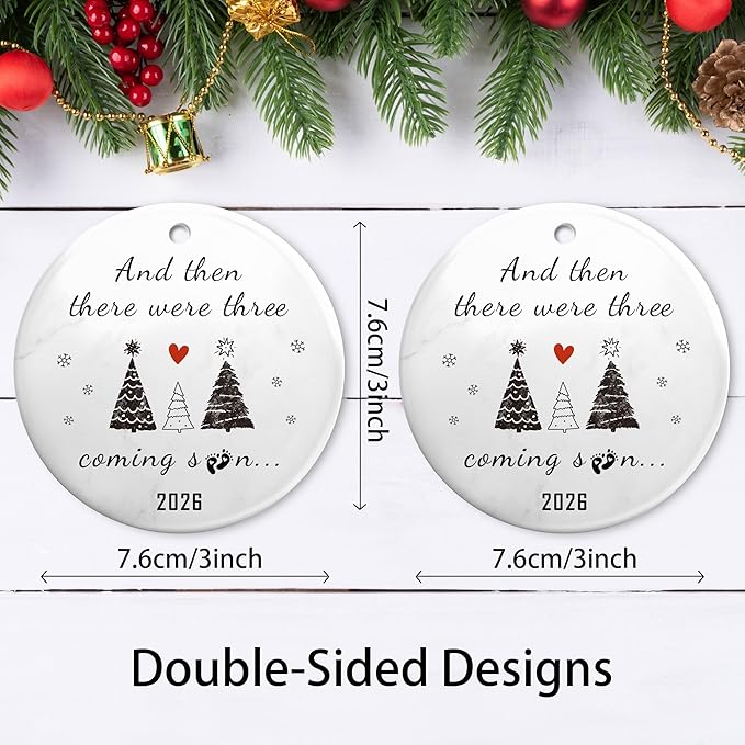 2026 Pregnancy Announcement Gift,2026 Baby Gender Reveal Ornament,Expecting Baby Coming Soon Announcement Ideas for Family,Husband, Expecting Parents to Be Unique Gifts