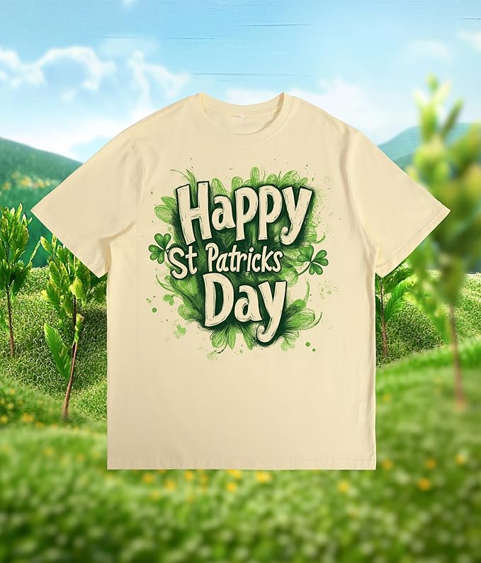 St. Patrick's Day Celebration Tee Beer Graphic Big and Tall Short Sleeve Cotton Festival Casual Gym Workout Tshirts