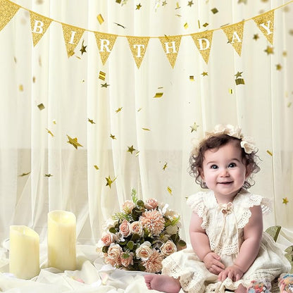 Ivory Tulle Backdrop Curtain for Wedding Parties 10ft x 8ft Sheer Backdrop Curtains for Bridal Shower Birthday Baby Shower Photo Shoot Background Decorations 2 Panels 5ft x 8ft