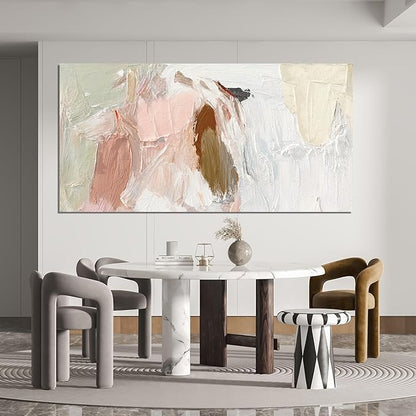 Canvas Wall Art Decor Oversized Wall Art Pictures For Living Room Pink and White Wall Art Decor Abstract Art Work Wall Decor Large Abstract Wall Art Prints For Walls Home Office Wall Decoration 39"X78"