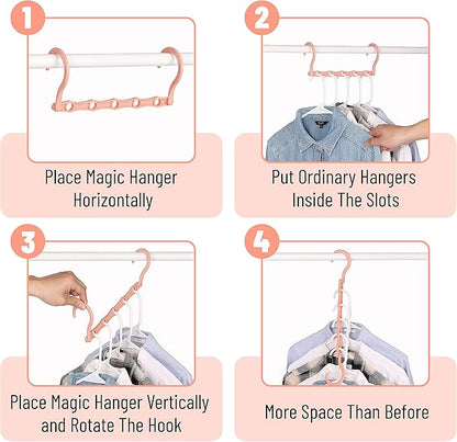 Mr. Pen- Space Saving Hangers, 8 Pack, Boho Colors, Magic Hangers