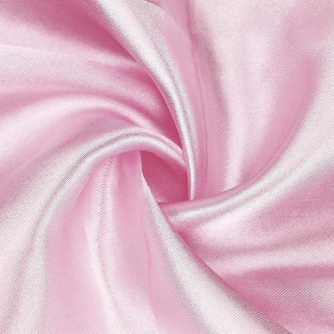 Bailarina 120 Pack Pink Satin Napkins,17x17 Inches Wedding Napkins Square Soft Silky Table Napkins Bulk Decorative Elegant Cloth Napkin for Party Decoration, Banquet,Wedding,Graduation