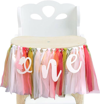 Bunny High Chair Banner 1st Birthday - Some Bunny Is One High Chair Banner, Easter Rabbit First Birthday Decorations for Party, Smash Cake, Photo Props