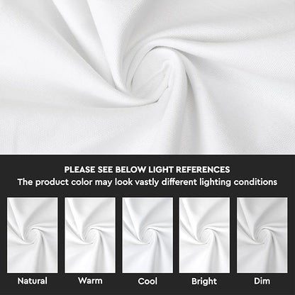 Encasa XO White Cloth Napkins Set of 6, 17"x17" | Solid Color Cotton Dinner Napkins | Washable & Reusable Napkins for Dining Table Fall Decoration, Holiday & Christmas Festivals